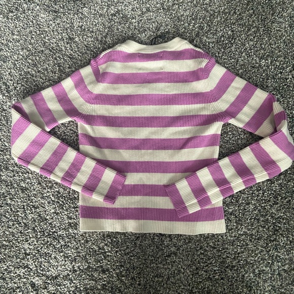 Zara Kids Ribbed Knit Sweater in lilac and white - Picture 3 of 6
